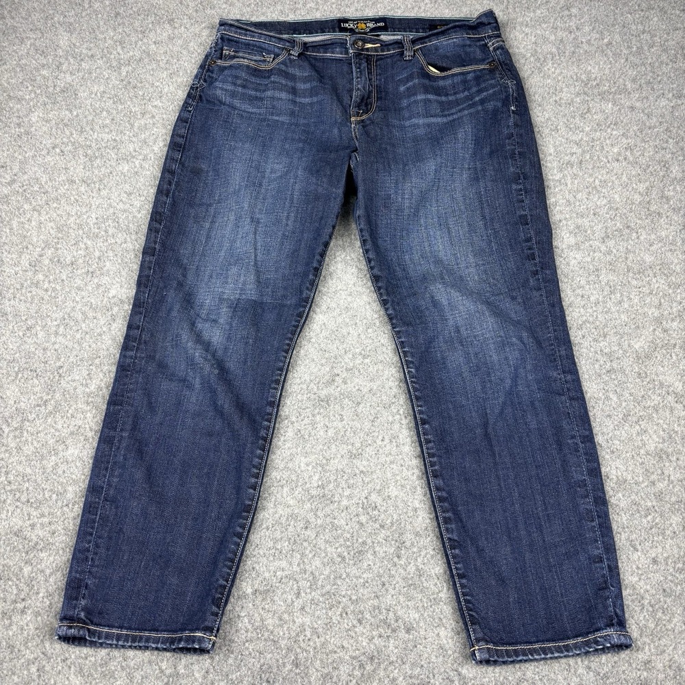 Lucky Brand Jeans Women's 10/30 Sofia Capri Dark Wash Blue Denim Casual Trendy